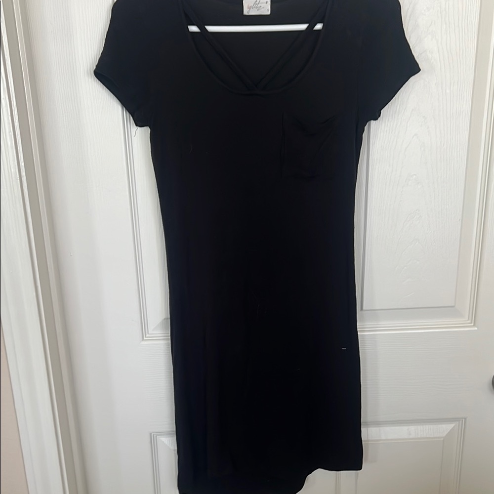 Black Short Sleeve Dress